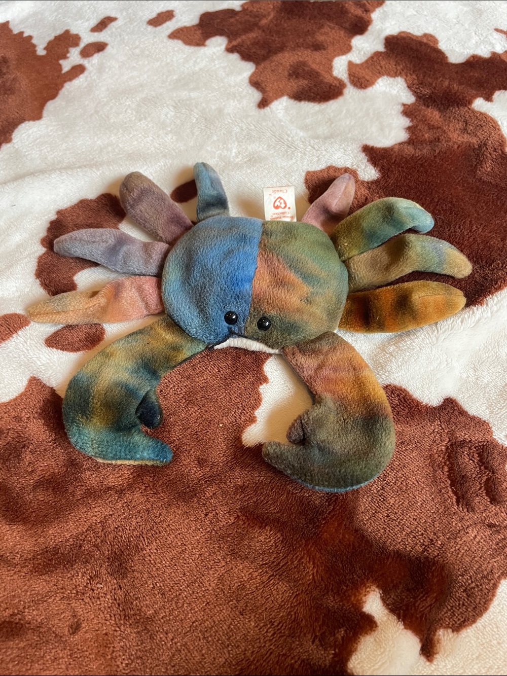 Ty Multicolor Plush Crab - Blue, Green, Brown, Rust